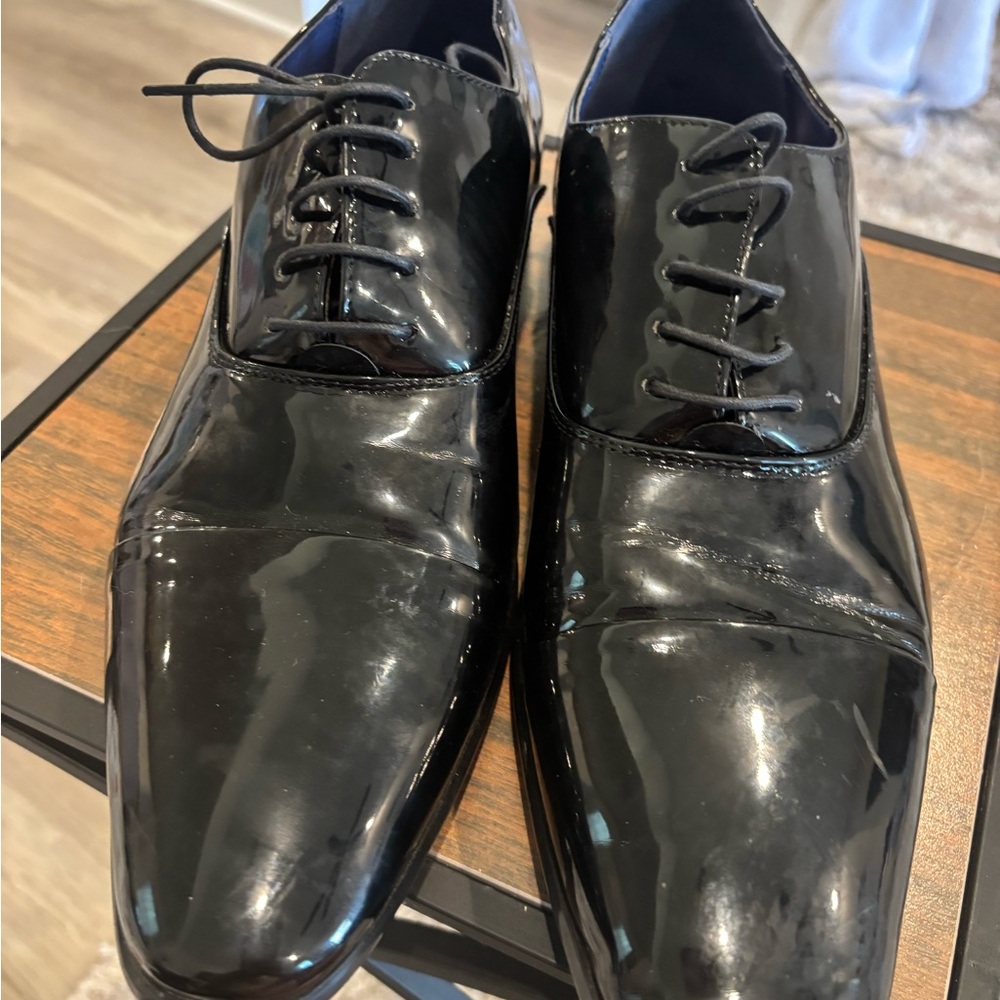 Classic Black Patent Leather Oxfords